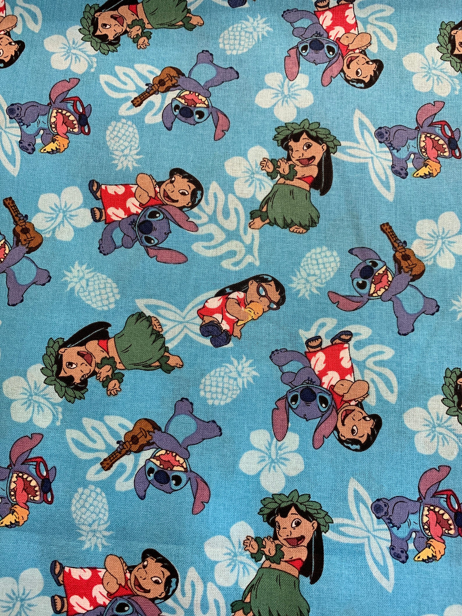 Lilo and Stitch Cotton Fabric 100% Cotton Ships in 1 Business | Etsy