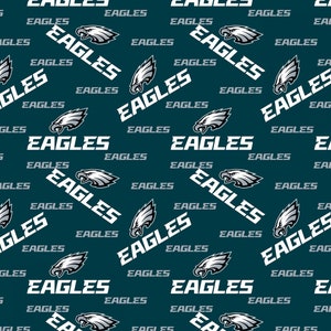 Philadelphia Eagles  Cotton Fabric 100% Cotton    NEW Officially Licensed