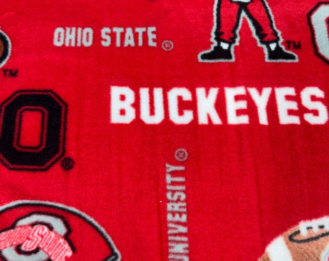 Ohio State Buckeyes Brutus Licensed FLEECE fabric. See Description for actual measurements available. Officially Licensed
