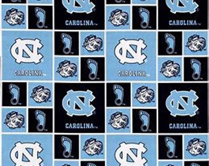North Carolina Tar Heels  Fabric 100% Cotton Officially Licensed