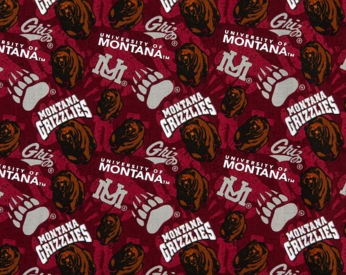 Montana University Grizzlies 100% Cotton Tone on Tone