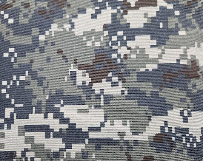 Pixelated Camouflage Digital Camo 100% Cotton
