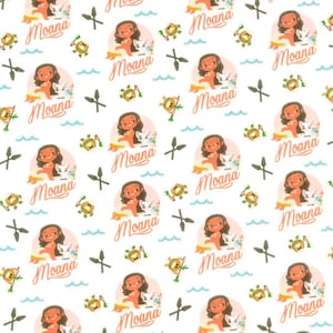 Disney Moana Motunui Friends cotton Fabric 100% Cotton Officially Licensed