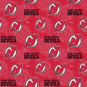 New Jersey Devils NHL Fabric 100% Cotton Officially Licensed