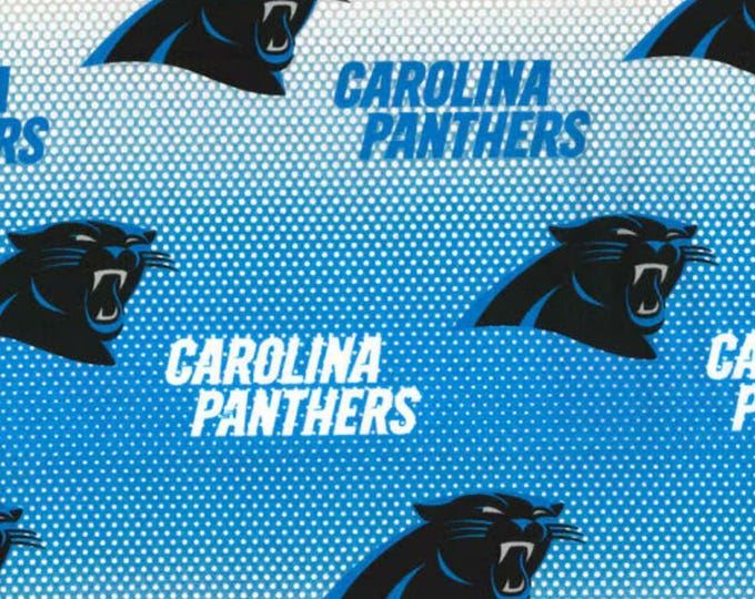 Carolina Panthers Cotton Fabric 100% Cotton Mini Dot Officially Licensed