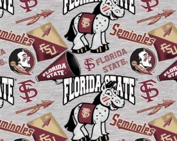 Florida State Seminoles FSU Mascot Heathered 100% Cotton Officially Licensed