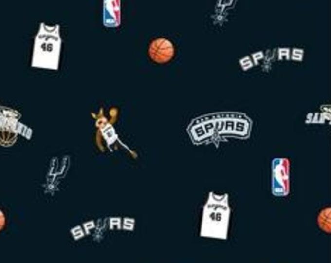 San Antonio Spurs NBA Licensed FLEECE fabric. Officially Licensed