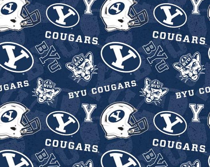 Brigham Young University Cotton Fabric 100% Cotton Cougars BYU