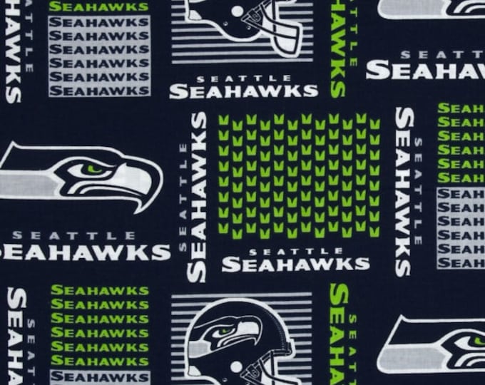 Seattle Seahawks Cotton Fabric 100% Cotton Officially Licensed