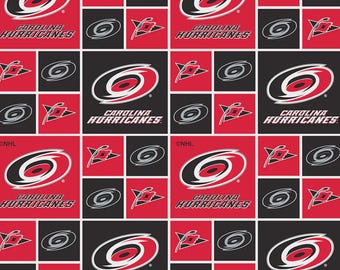 Carolina Hurricanes NHL Fabric 100% Cotton Officially Licensed
