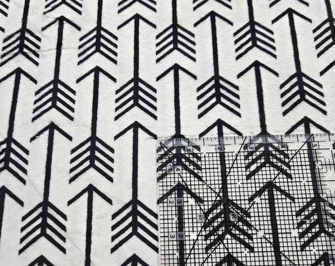 Premier Archer Cuddle Off White/Black Shannon Fabrics by the yard *SEE DESCRIPTION (reduced price)