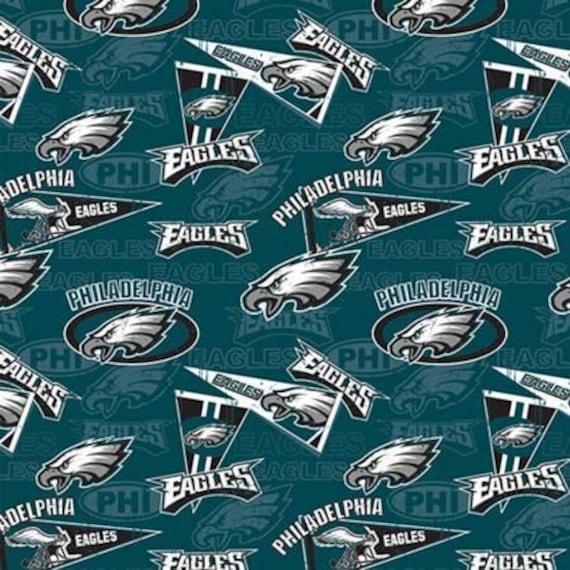 Philadelphia Eagles  Cotton Fabric 100% Cotton    NEW Officially Licensed