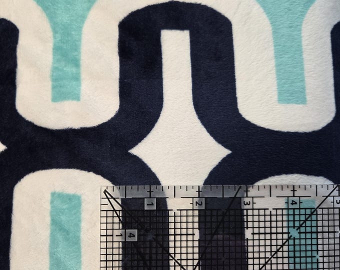 Premier Milano Navy/Topaz/Snow Shannon Fabrics by the yard