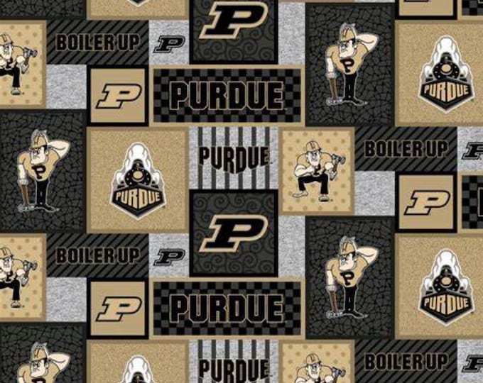Purdue Boilermakers Licensed FLEECE fabric Officially Licensed