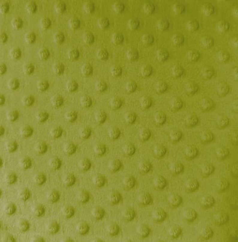 Shannon Fabrics Cuddle Dimple Dot Kiwi Green Minky 100% Polyester image 1