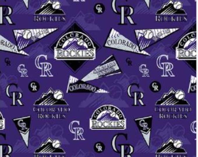 Colorado Rockies Baseball Fabric 100% cotton Officially Licensed