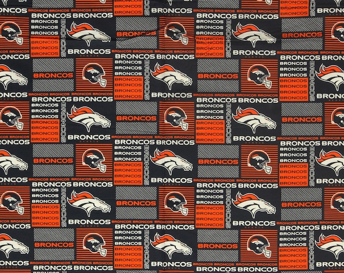 Denver Broncos Cotton Fabric 100% Cotton Officially Licensed