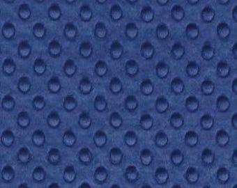 Shannon Fabrics Cuddle Dimple Dot Indigo Blue Minky 100% Polyester