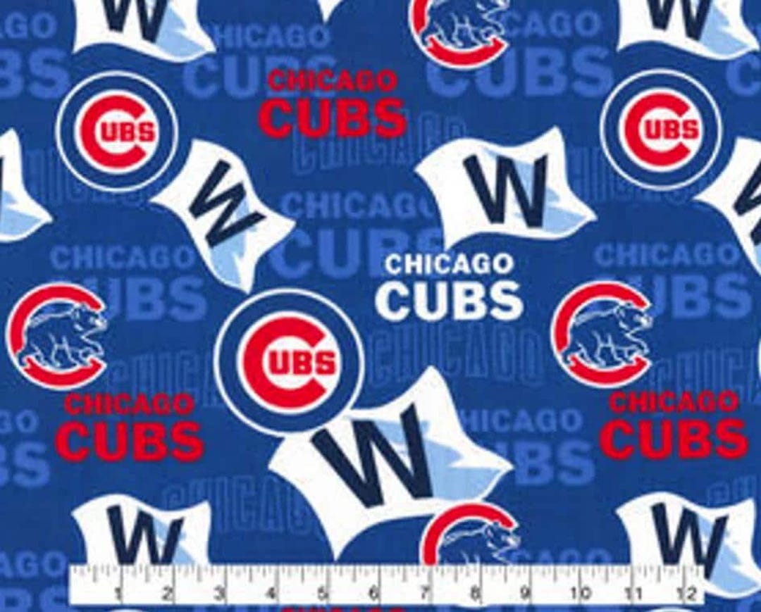 Chicago Cubs Baseball Fabric 100% Officially Licensed - Etsy