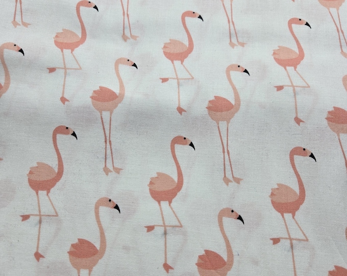 Flamingo Print cotton Fabric 100% Cotton
