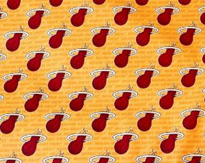 Miami Heat Basketball fabric 100% Cotton OOP RARE Officially Licensed