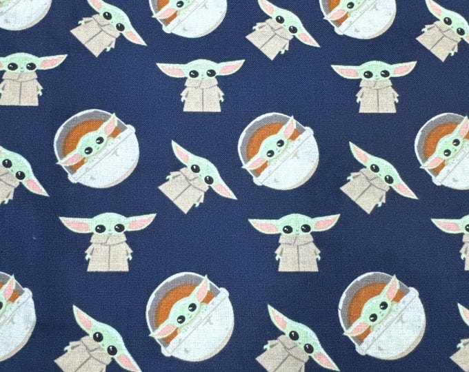 Star Wars baby Yoda Cotton Fabric 100% Cotton  Ships in 1 Business Day Officially Licensed