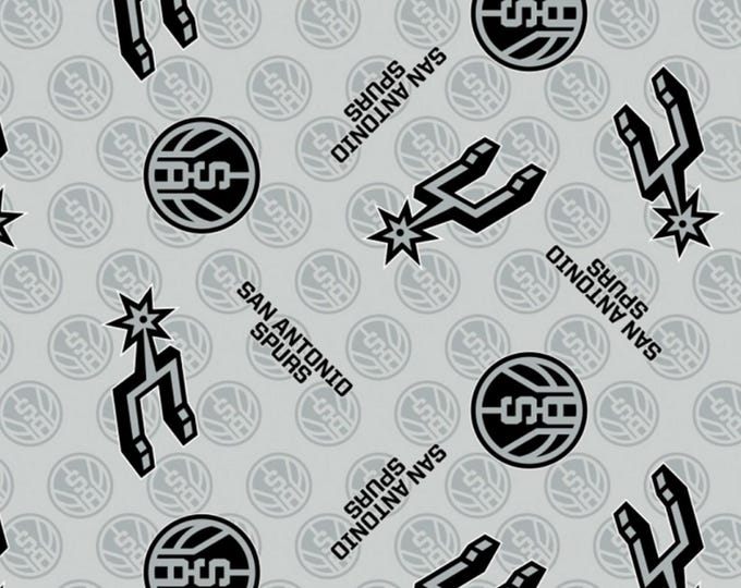 San Antonio Spurs NBA Licensed FLEECE fabric. Officially Licensed