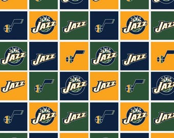 Utah Jazz NBA Licensed FLEECE fabric. Officially Licensed