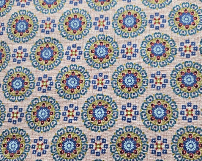 Geometric Floral Pattern cotton Fabric 100% Cotton