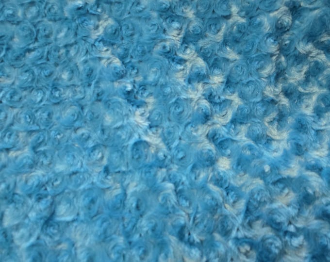 Shannon Fabrics by the yard Dark Turquoise Cuddle Rose