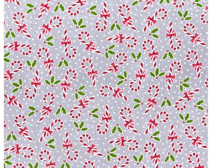 Candy Canes Christmas Cotton Fabric 100% Cotton