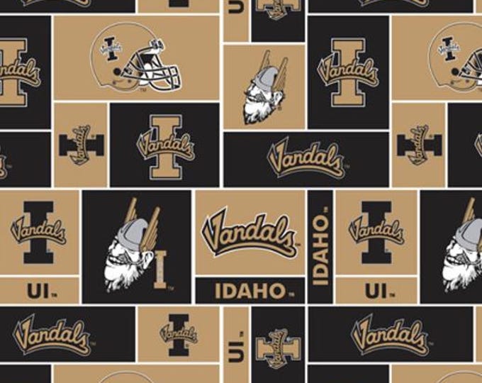 Idaho Vandals Licensed FLEECE fabric Officially Licensed