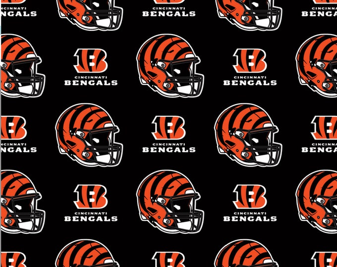 NFL Cincinnati Bengals Fabric 100% Cotton Licensed Officially Licensed