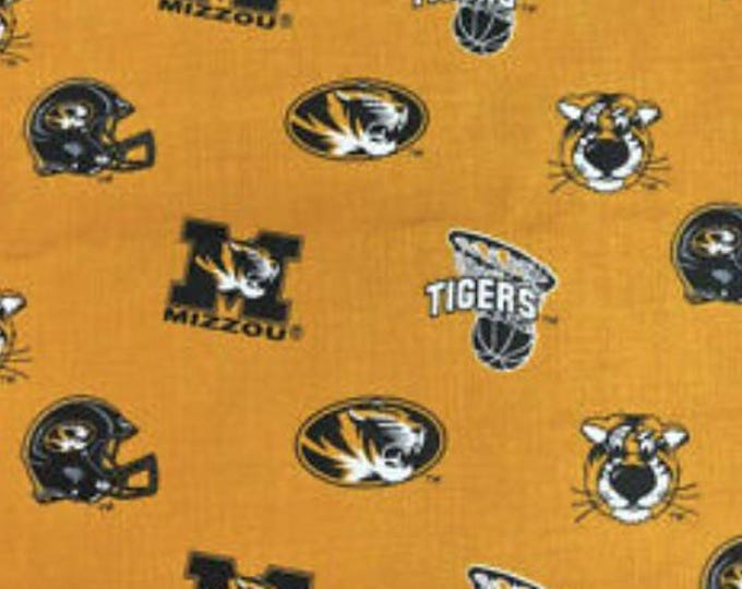 Missouri University Mizzou Tigers Licensed FLEECE fabric. Officially Licensed