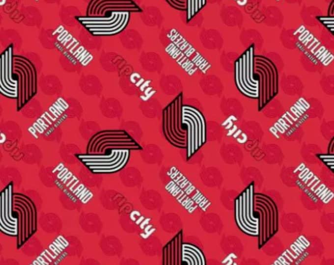 Portland Trail Blazers Fabric Basketball 100% Cotton Officially Licensed