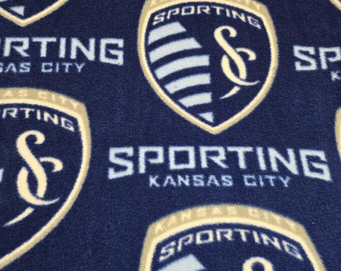 Sporting Kansas City MLS Licensed FLEECE fabric. See Description for actual measurements available.