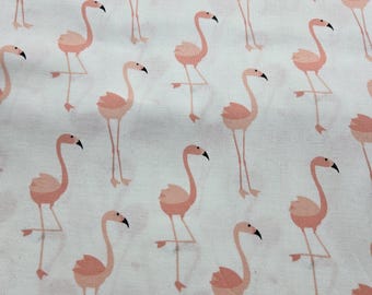 Flamingo Print cotton Fabric 100% Cotton