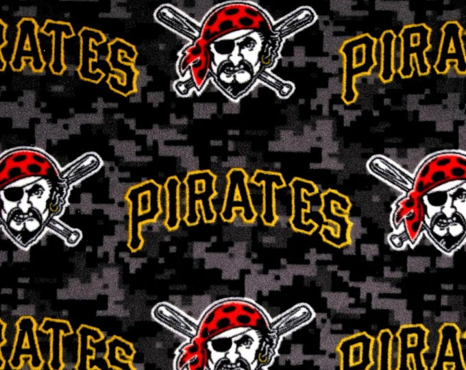 Pittsburgh Pirates MLB Licensed FLEECE fabric. See Description for actual measurements available. Officially Licensed