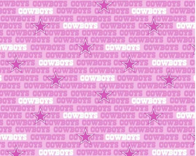 Dallas Cowboys 100% Cotton Fabric Pink Breast Cancer awareness Officially Licensed