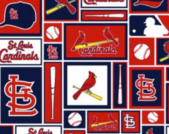 St Louis Cardinals Fabric 100% Cotton Fabric BY THE YARD Officially Licensed