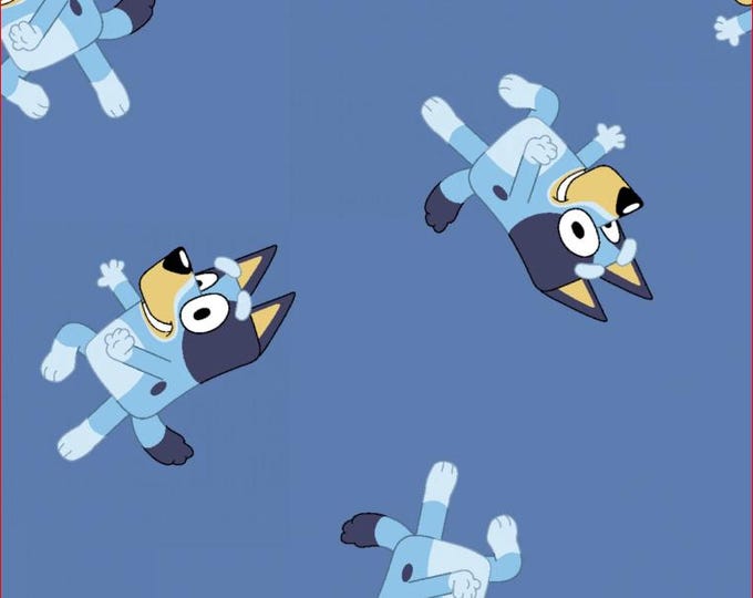 Bluey Cartoon Licensed FLEECE fabric. Officially Licensed