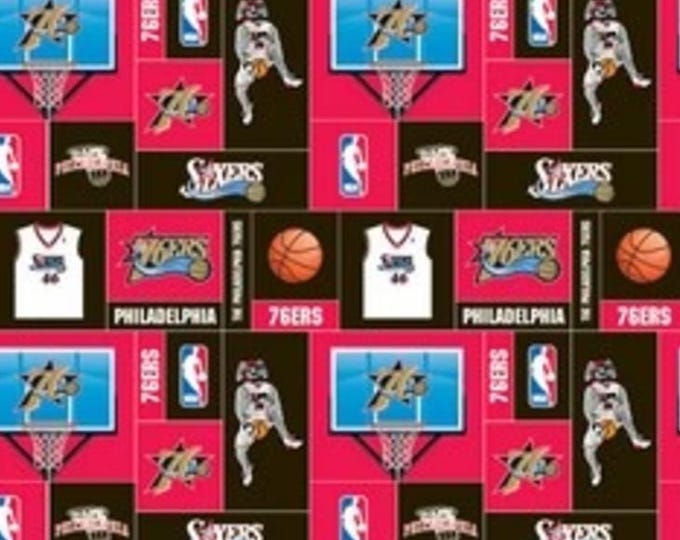 Philadelphia 76ers Licensed FLEECE fabric. See Description for actual measurements available. Officially Licensed