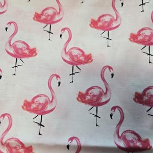 Flamingo Print cotton Fabric 100% Cotton