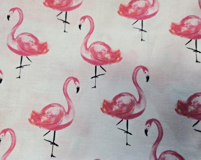 Flamingo Print cotton Fabric 100% Cotton