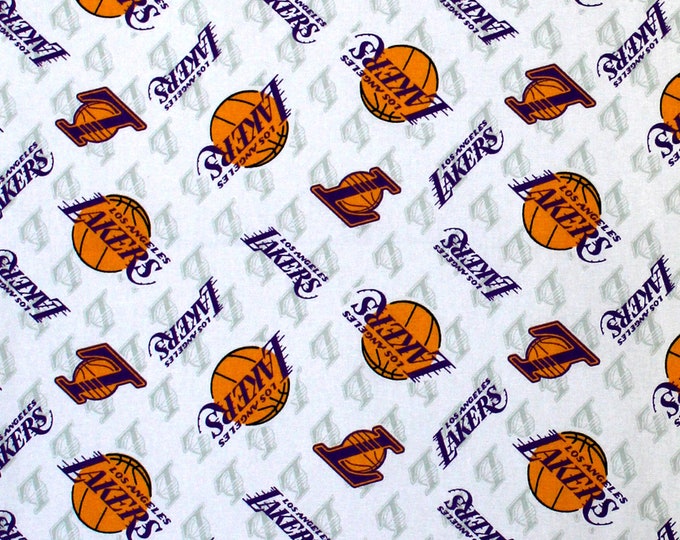 LA Lakers Cotton Fabric Basketball 100% Cotton Officially Licensed