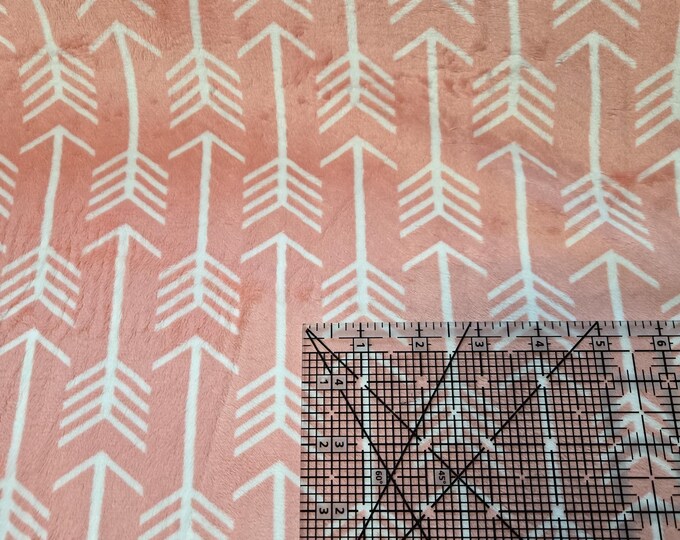 Premier Archer Cuddle Coral/Snow Shannon Fabrics by the yard