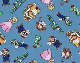 Mario Cotton Fabric 100% Cotton Officially Licensed