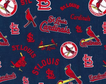St Louis Cardinals Fabric 100% Cotton Fabric BY THE YARD Officially Licensed
