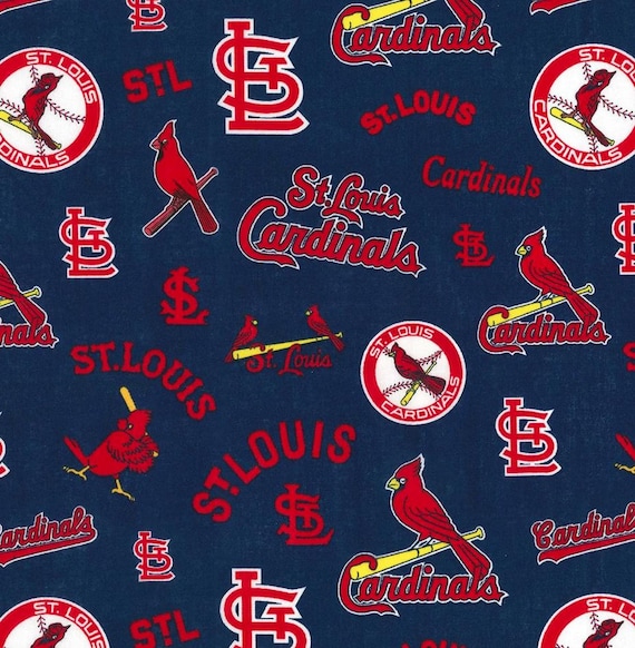 St Louis Cardinals Fabric 100% Cotton Fabric BY THE YARD Officially Licensed