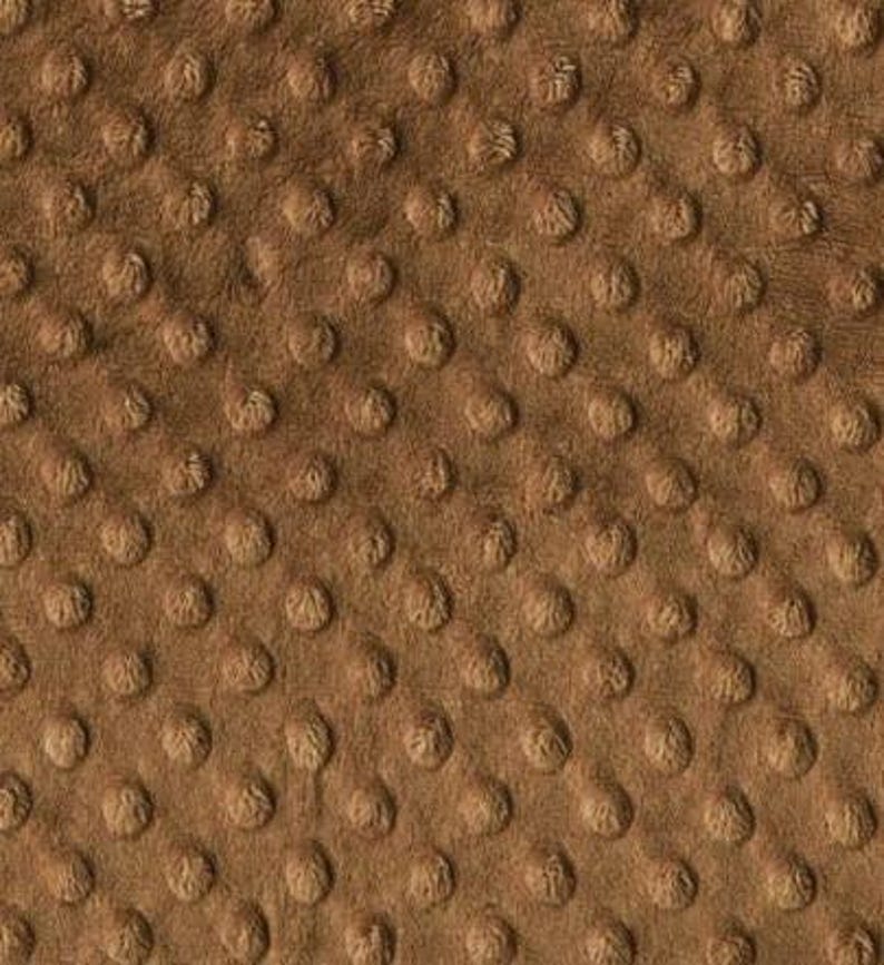 Shannon Fabrics Cuddle Dimple Dot Caramel Brown Minky 100% Polyester image 1